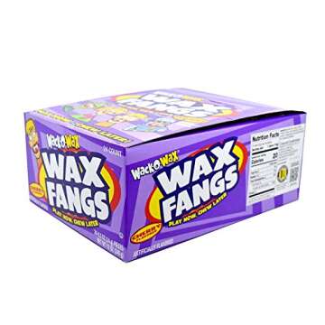 Wack-O-Wax Fangs, 24-Count Box, Cherry Flavor