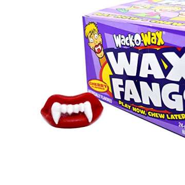 Wack-O-Wax Fangs, 24-Count Box, Cherry Flavor