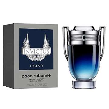 Paco Rabanne Invictus Legend Fragrance For Men - Spicy, Woody Scent - Notes Of Grapefruit With A Blend Of Sea Salt - Lasting Aroma - Sweet And Fresh - Sensual Fragrance - EDP Spray - 1.7 Oz