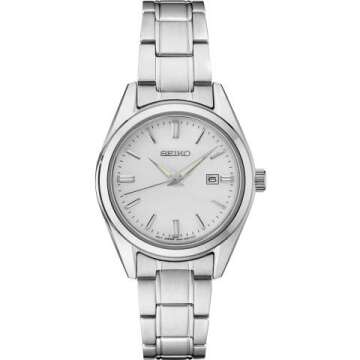 Seiko Women's Quartz Watch Silver Stainless Steel SUR633