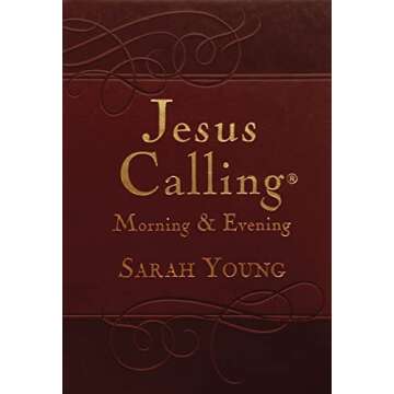 Jesus Calling Morning and Evening, Brown Leathersoft Hardcover, with Scripture References: Yearlong Guide to Inner Peace and Spiritual Growth (A 365-Day Devotional)