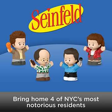 Little People Collector Seinfeld TV Series Special Edition Figure Set, 4 Characters for Adults & Fans in a Display Box