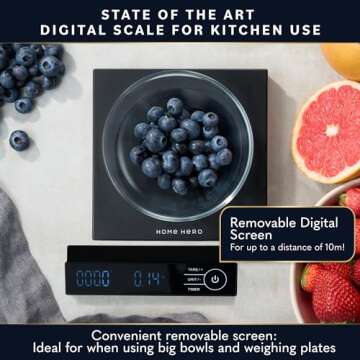 Digital Food Scale, Digital Kitchen Scale - Scale for Food Ounces and Grams, Food Scales Digital Weight Grams and Oz, Kitchen Scales Digital Weight, Digital Scale Kitchen, Food Weight Scale (Black)