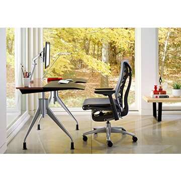 Herman Miller Embody Ergonomic Office Chair | Fully Adjustable Arms and Carpet Casters | Black Rhythm