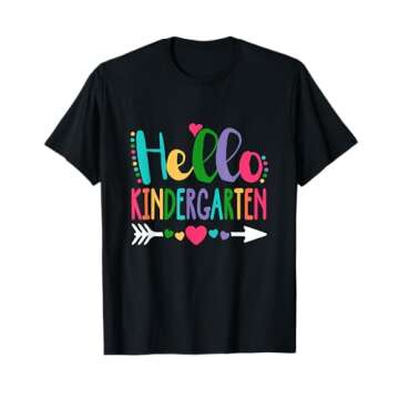 Hello Kindergarten Heart Teacher Student Back To School T-Shirt