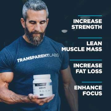 Transparent Labs Lean Pre-Workout - Body Recomposition Pre Workout for Men and Women with Acetyl L-Carnitine, Beta Alanine Powder, & PurCaf Organic Caffeine Powder - 30 Servings, Blue Raspberry