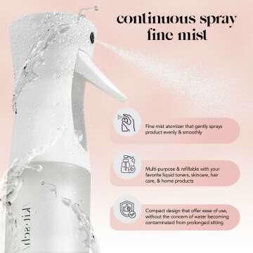 Kitsch Spray Bottle - Fine Mist for Hair & Cleaning