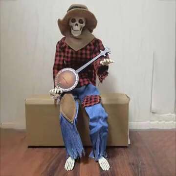 Animated Banjo Skeletons for Halloween Fun Decor