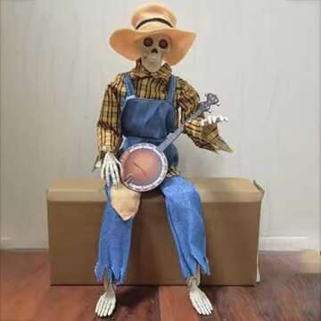 Animated Banjo Skeletons for Halloween Fun Decor