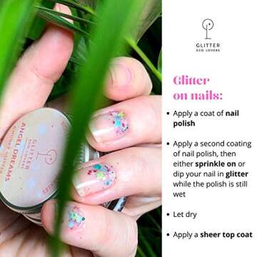 Minty Dew biodegradable fine grade minty pastel eco glitter (15ml/8g) by Glitter Eco Lovers. Glitter for skin, hair, nails and crafts.