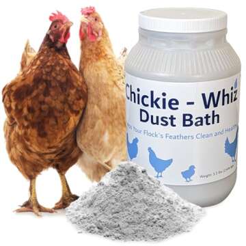 5.5 lb Chickie Whiz Dust Bath, Chicken Dust Bath, Dust Bath for Chickens for Healthier Chicken Eggs, Poultry Dust Chicken Bath for Chickens & Other Small Pet Animals, Billy Buckskin Co.