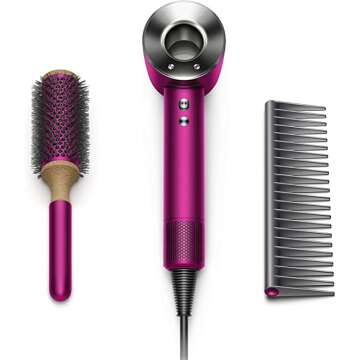 Dyson Supersonic Hair Dryer Limited Edition Gift Set in Stylish Fuchsia/Nickel