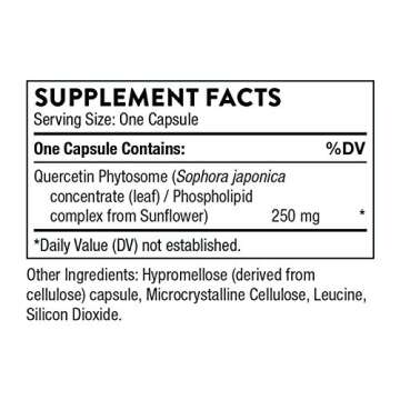 THORNE Quercetin Phytosome - Exclusive Phytosome Complex for Immune Health, Respiratory Support, and Seasonal Allergy Relief - 60 Capsules