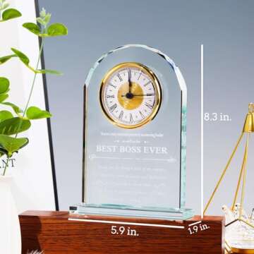 Office Desk Clock - Best Boss Ever Gift