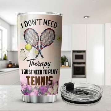 Tennis Tumbler Cup for Tennis Players