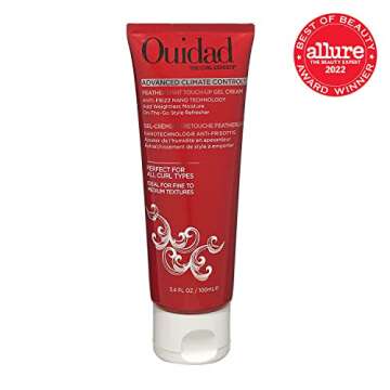 Ouidad Advanced Climate Control Featherlight Touch-Up Curl Gel Cream - 3.4 fl oz, Anti-Frizz Nano Technology, On-The-Go Style Refresher, Ideal for Fine to Medium Textures, For All Curl Types