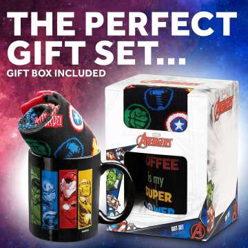 Marvel Avengers Mug and Socks Gift Set for Fans