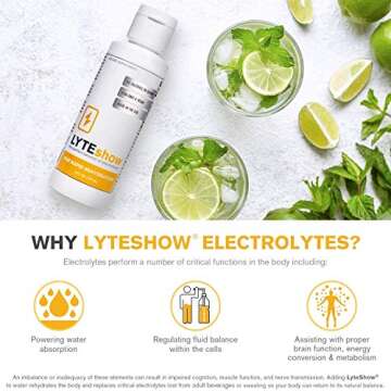 LyteShow Sugar-Free Electrolyte Supplement for Hydration and Immune Support - 3 Single Servings - Keto Friendly - Zinc and Magnesium for Rapid Rehydration, Workout, Muscle Recovery and Energy - Vegan