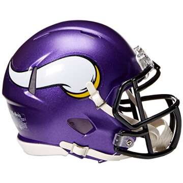 Riddell unisex adult Revolution NFL Minnesota Vikings Speed Mini Helmet, Team Color, One Size US