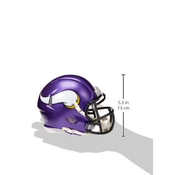 Riddell unisex adult Revolution NFL Minnesota Vikings Speed Mini Helmet, Team Color, One Size US