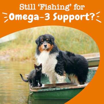 Wild Alaskan Salmon Oil for Dogs & Cats - Omega 3 Skin & Coat Support - Liquid Food Supplement for Pets - Natural EPA + DHA Fatty Acids for Joint Function, Immune & Heart Health 8.5oz