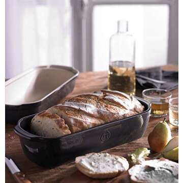 Emile Henry Italian Bread Loaf Baker | Charcoal