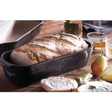 Emile Henry Italian Bread Loaf Baker | Charcoal