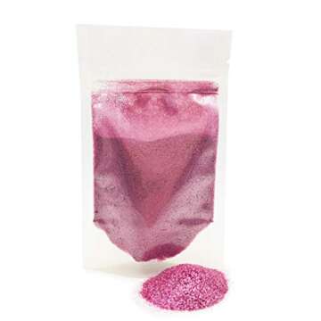 On Point Pink Biodegradable Glitter 1/4 Ounce - Made from Plant Cellulose, Earth Friendly. Perfect for Body, Cosmetics, Crafts, DIY Projects. Can be Mixed with Lotions, Gels, Oils, Face Paint