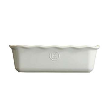 Emile Henry Modern Classic Loaf Pan, 10 x 5.8 x 3.1 inches, Sugar