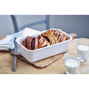 Emile Henry Modern Classic Loaf Pan, 10 x 5.8 x 3.1 inches, Sugar