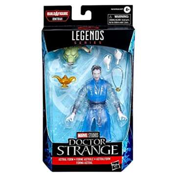 Marvel Legends Series Doctor Strange 6-inch Collectible Astral Form Doctor Strange Cinematic Universe Action Figure Toy, 2 Accessories and 2 Build-A-Figure Parts