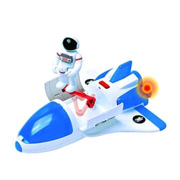 ASTRO VENTURE Space Playset - Toy Space Shuttle & Space Rover with Lights and Sound & 2 Astronaut Figurine Gift Toys for Boys and Girls