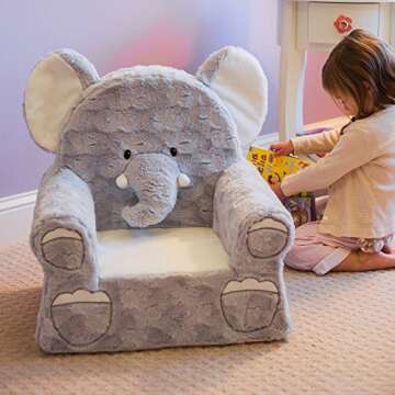 Animal Adventure | Sweet Seats | Grey Elephant Children's Plush Chair