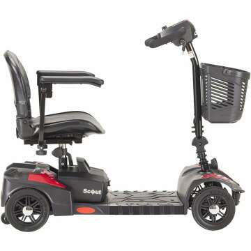 Drive Medical Drive Medical Scout Compact Travel Power Scooter, 4 Wheel