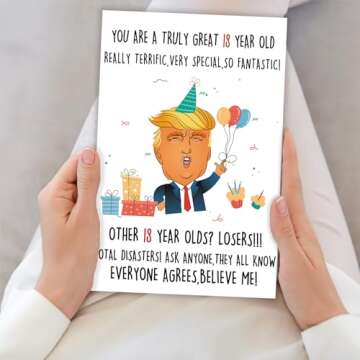 Funny Trump 18th Birthday Card - Humorous Gift