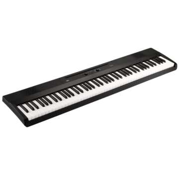 Korg 88 Portable Digital Piano with Semi-Weighted Keys and Built-in Speakers, with Sustain Pedal, Music Stand, and Power Supply (LIANO),Black