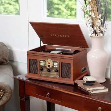 Victrola 6-in-1 Bluetooth Record Player & Speakers