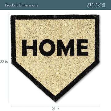 Abbott Collection 35-PFW-SH-1151 Home Plate Doormat, 21" x 22"