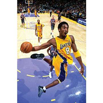 Inkvision Kobe Bryant Dunking - Sports/Basketball Poster - Measures 16 x 24 inches