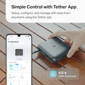 TP-Link Ultra-Portable Wi-Fi 6 AX1500 Travel Router TL-WR1502X | Easy Public WiFi Sharing | Hotel/RV/Travel Approved | Phone WiFi Tether | USB C Powered | Multi-Mode | Tether App | Durable Design