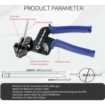 WCT322 Cable Tie Gun for Fastening & Cutting Ties