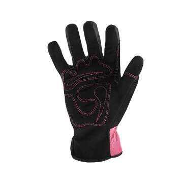 Ironclad Tuff Chix Women's Work Gloves TCX, Designed for Women's Hands, Performance Fit, Durable, Machine Washable, (1 Pair), SMALL