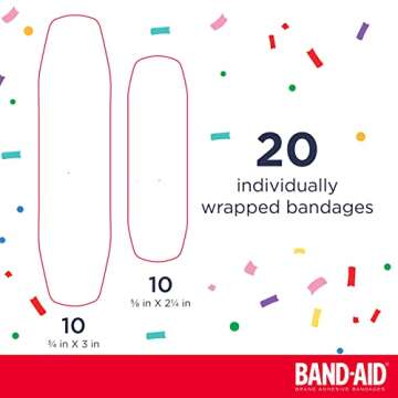 Band-Aid Brand Adhesive Bandages for Minor Cuts & Scrapes, Wound Care Featuring Disney Princess Characters, Fun Bandages for Kids and Toddlers, Assorted Sizes, 20 Count