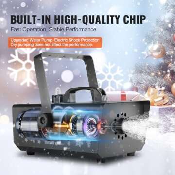 VEVOR Snow Machine, 650W Wireless Remote Control Snow Maker Machine with 1L Tank High Output Portable Premium Artificial Snowflake Machines for Christmas Holidays Parties Wedding Stage Effect