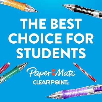 Paper Mate Clearpoint Mechanical Pencils 0.7mm, HB #2 Pencil Lead, 2 Pencils, School Supplies, Teacher Supplies, Drawing Pencils, Sketching Pencils, Assorted Barrel Colors, 10 Count