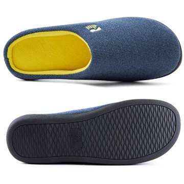 RockDove Men's Two-Tone Memory Foam Slipper - Size 5-6 US