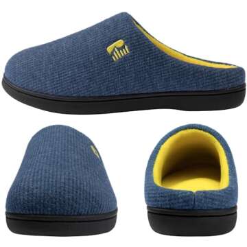 Two-Tone Memory Foam Slipper for Men - RockDove