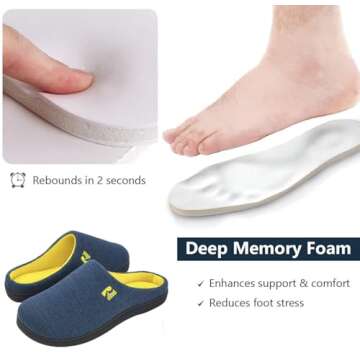 Two-Tone Memory Foam Slipper for Men - RockDove