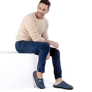 Two-Tone Memory Foam Slipper for Men - RockDove