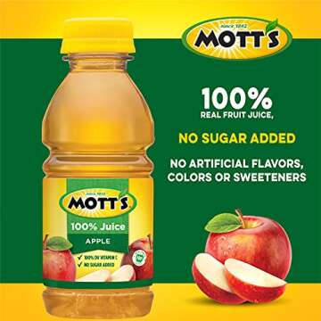 Mott's 100% Original Apple Juice 8oz Bottles, 6 Pack